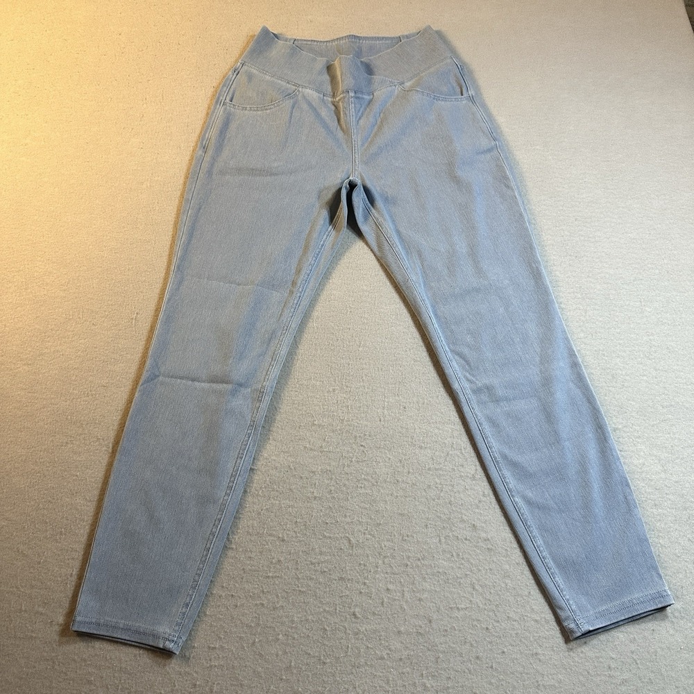 Halara Skinny 7/8 Leggings Front Crossover Light Blue High Waist NWT Womens Med